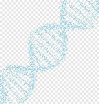 Blue DNA with polygon line on transparent abstract background Stock Illustration