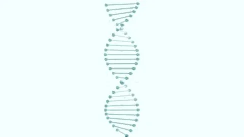 Blue DNA strand on a light background. Stock Illustration