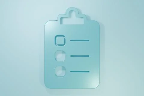 Blue To do list or planning icon isolated on blue background. Minimalism co.. Stock Illustration