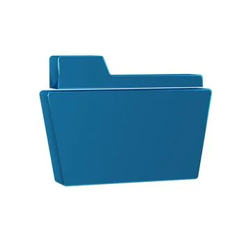 Blue Document folder icon isolated on transparent background. Accounting bi.. Stock Illustration