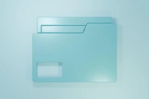 Blue Document folder icon isolated on blue background. Accounting binder sy.. Stock-Illustration