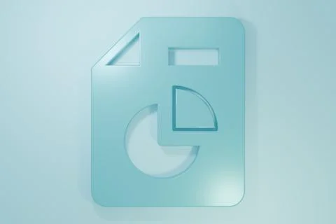 Blue Document with graph chart icon isolated on blue background. Report tex.. Illustrazione stock