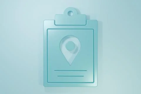Blue Document tracking marker system icon isolated on blue background. Parc.. Stock Illustration