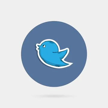 Blue doddle  bird Stock Illustration
