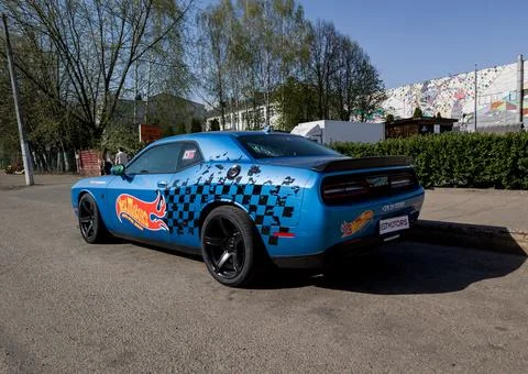 Blue Dodge SRT Stock Photos