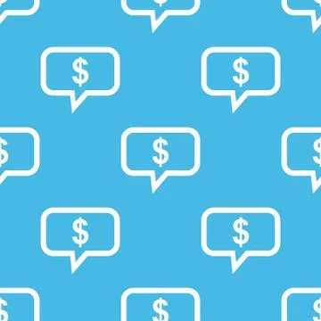 Blue dollar message pattern Stock Illustration