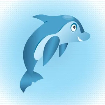 Blue Dolphin Stock Illustration