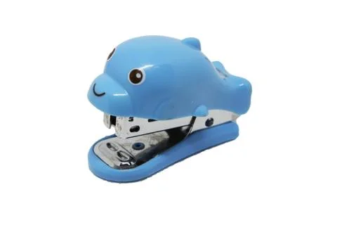 Blue dolphin stapler isolate on white background Stock Photos
