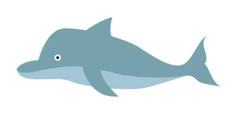 Blue dolphin vector illustration Stock Illustration