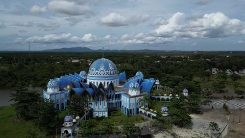 Blue dome mosque Video stock 304884843