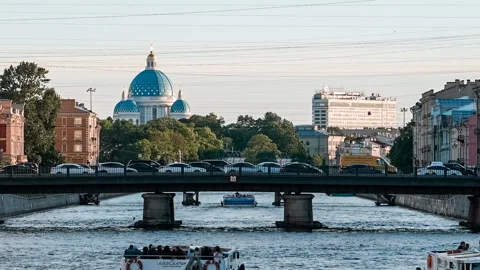 Blue domes of Trinity Cathedral 動画素材 91186151