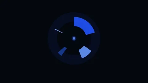 Blue Donut Chart Fill Animation Loop Background 動画素材 342611754