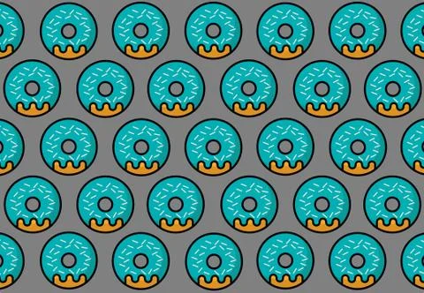 Blue Donut grey Stock Illustration