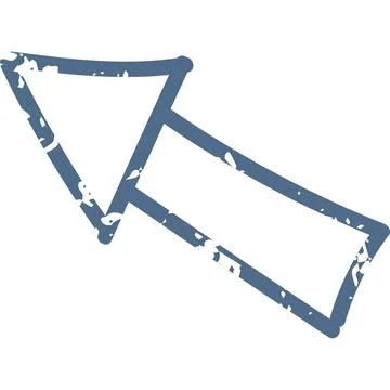 Blue doodle with arrow icon elements. Ai interface illustration Stock Illustration
