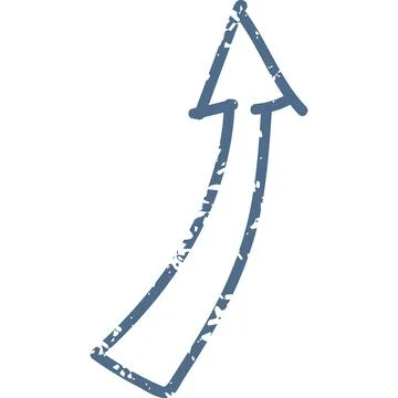 Blue doodle arrow icon elements. Ai interface illustration 库存插图