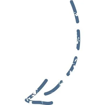 Blue doodle dotted line arrow icon elements. Ai interface illustration イラスト素材