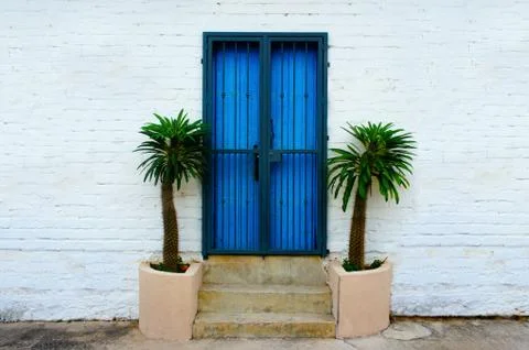 Blue door Stock Photos
