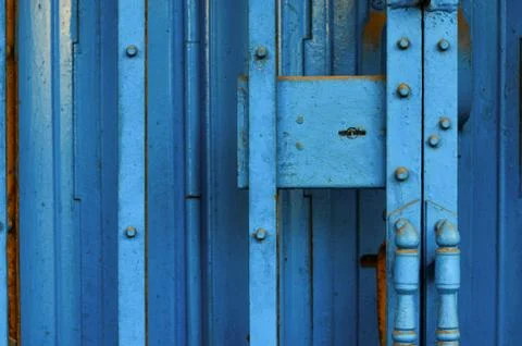 Blue door Foto stock