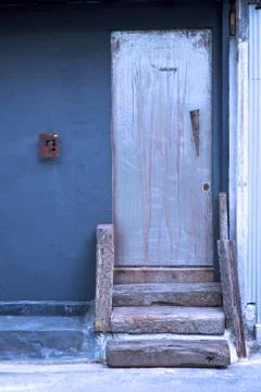 Blue door 스톡 사진