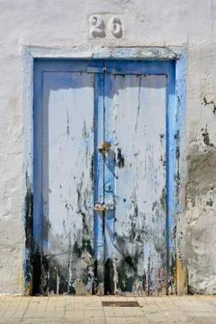 Blue door Stock-Fotos