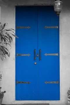 The Blue door 写真素材