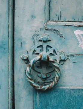 The blue door Stock Photos