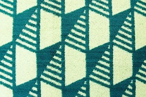 Blue doormat texture with various patterns. Abstract background and texture.. Stock Photos