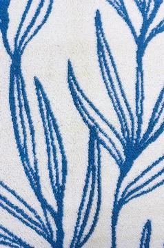 Blue doormat texture with various patterns. Abstract background and texture.. Stock Photos