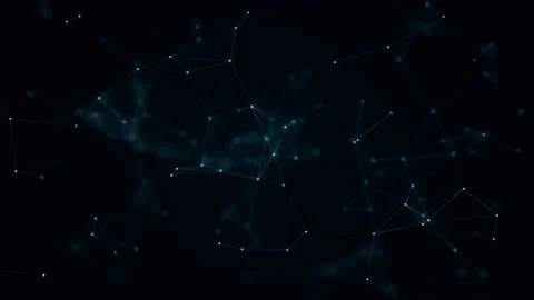 Blue dot and line connection with polygonal technology Stock Footage 235621099