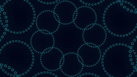 Blue dot circular pattern intricate design created with computer software Stock Footage 263813272