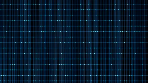 Blue dot data lights flickering in blue light matrix Stock Footage 255024926