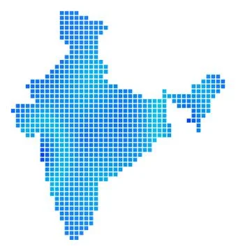Blue Dot India Map Illustrazione stock