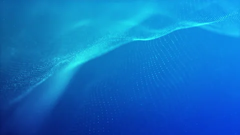 Blue Dot Wave Abstract Background Stock Footage 338444846