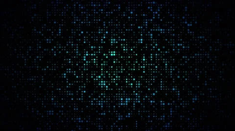 Blue Dots On Black Background Stock Footage