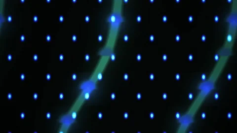 Blue dots on black background with green lines. Stock Footage 337499545