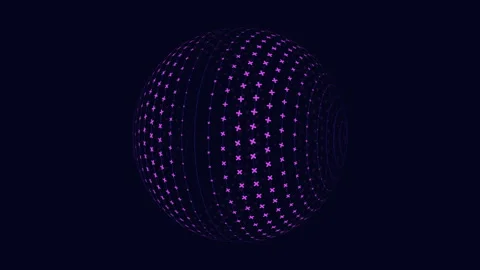 Blue dots create mesmerizing spiral in space Stock-Footage 300738056