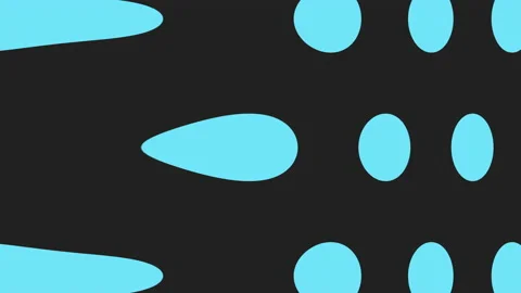 Blue dots geometric pattern in rows on black gradient Video stock 237578680