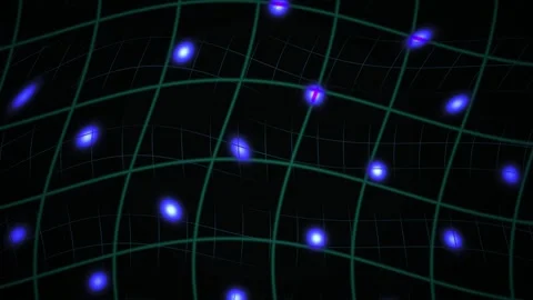 Blue dots on green grid lines. Stock Footage 339994759