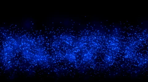 Blue dots of light rise up in the line Stock Footage 43358336