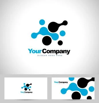 Blue Dots Logo Stock-Illustration