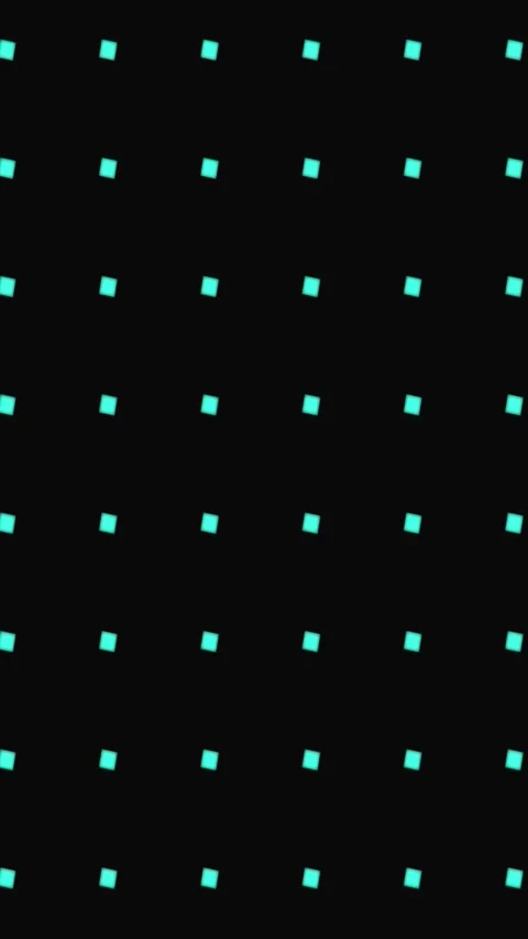 Blue dots in a structured pattern grid. Glowing blue dots in dark backgroun.. Stock Footage 346048930
