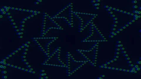 Blue dots triangular symmetry pattern Stock Footage 315166532
