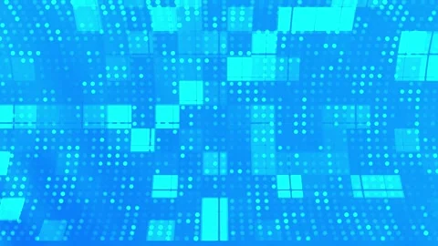 Blue Dotted Grid and Square Pattern Background Loop. Stock Footage 286435236