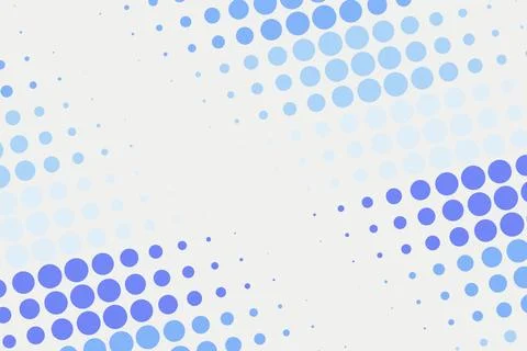 Blue dotted pattern background with abstract circles design Stock Photos