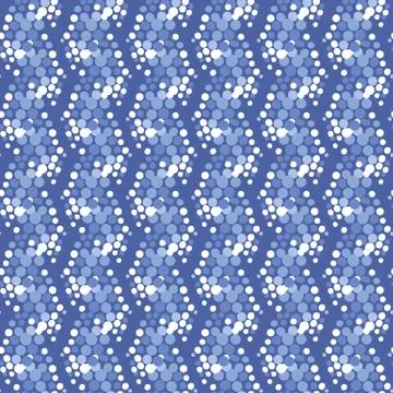Blue dotted zig zag seamless vector pattern Stock Illustration