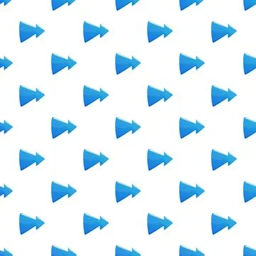 Blue double arrow right direction seamless pattern Stock Illustration