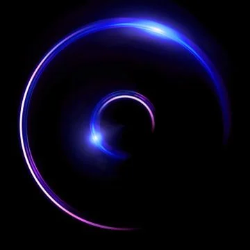Blue double ring flares Stock Illustration