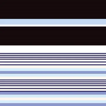 Blue Double Striped seamless pattern design Stock Illustration