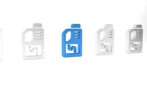 Blue Drain cleaner bottle icon isolated on white background. Water pipes cl.. Stock Illustration
