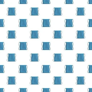 Blue drawstring bag pattern creating seamless background Stockillustratie